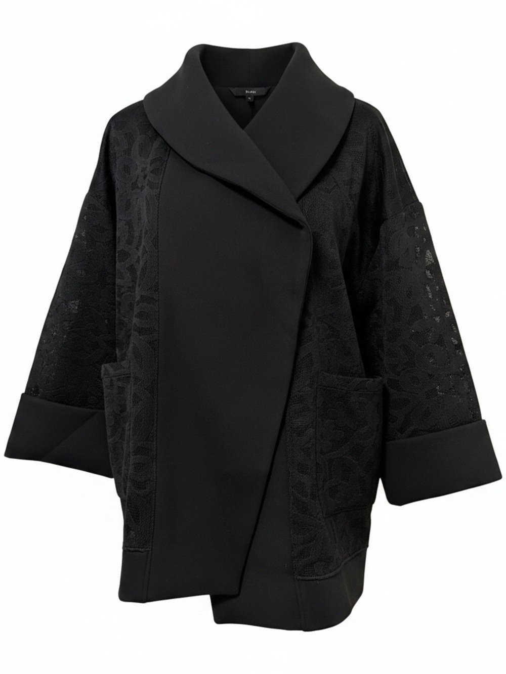 Wynne Layers Lace Mesh Topper With Chiffon Lining Black Women’s Size Large - Picture 11 of 11